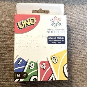 Braille Edition Uno card game